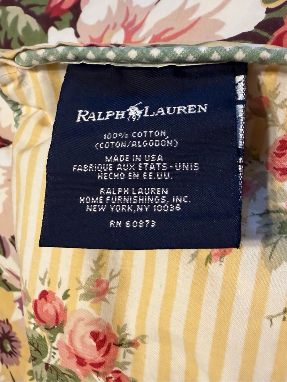Ralph Lauren Sophie Brooke Yellow Floral Cabbage Rose Reversible Comforter - Picture 4 of 16
